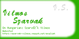 vilmos szarvak business card